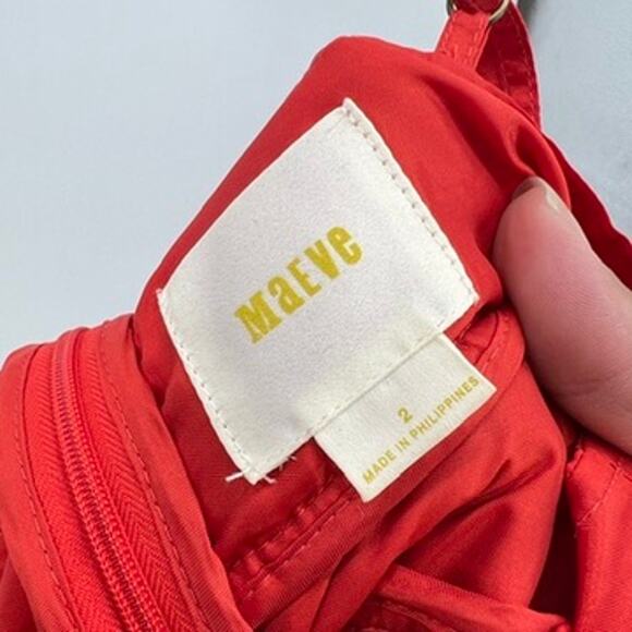 Anthropologie Maeve Prima Lace Flowy Dress Women's 2 Burnt Orange - Picture 6 of 9